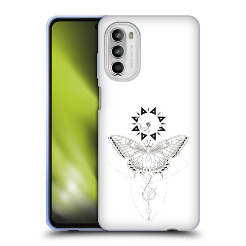 Haroulita Celestial Tattoo Butterfly And Sun Soft Gel Case for Motorola Moto G52