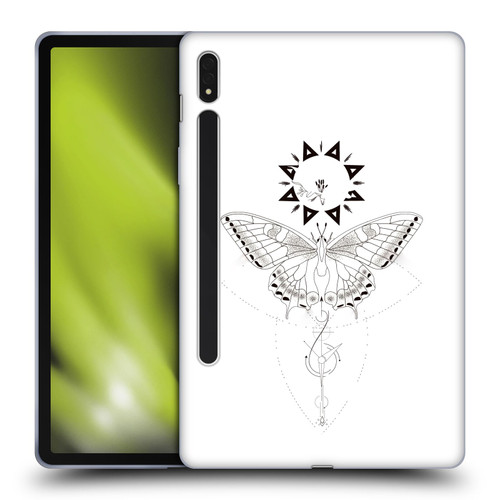 Haroulita Celestial Tattoo Butterfly And Sun Soft Gel Case for Samsung Galaxy Tab S8