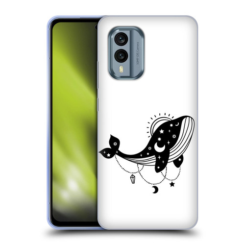 Haroulita Celestial Tattoo Whale Soft Gel Case for Nokia X30