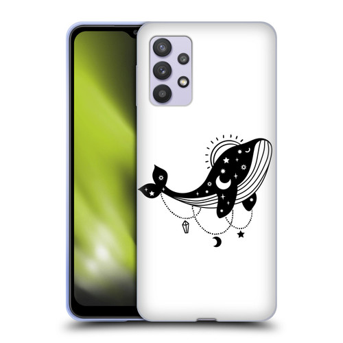 Haroulita Celestial Tattoo Whale Soft Gel Case for Samsung Galaxy A32 5G / M32 5G (2021)