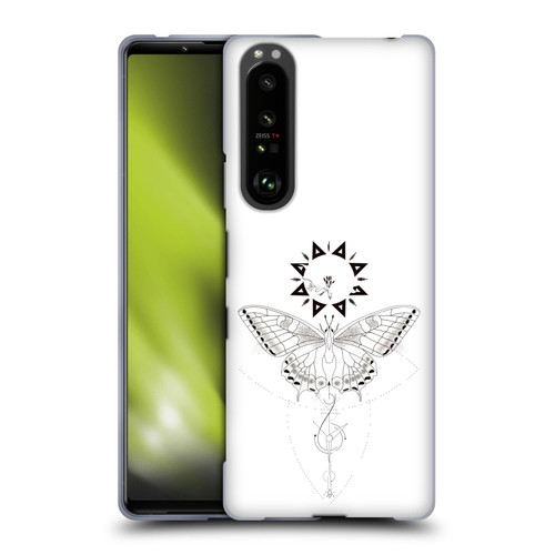 Haroulita Celestial Tattoo Butterfly And Sun Soft Gel Case for Sony Xperia 1 III