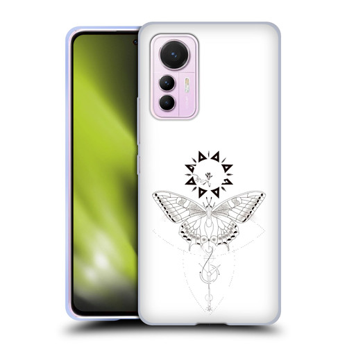 Haroulita Celestial Tattoo Butterfly And Sun Soft Gel Case for Xiaomi 12 Lite