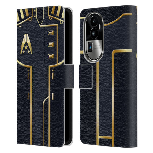 EA Bioware Mass Effect Armor Collection Officer Leather Book Wallet Case Cover For OPPO Reno10 Pro+