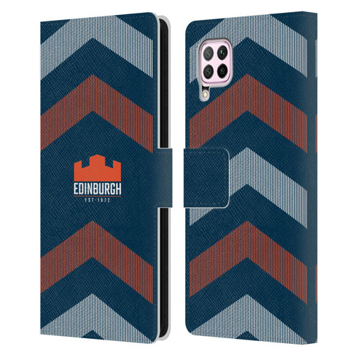 Edinburgh Rugby Logo Art Lines Leather Book Wallet Case Cover For Huawei Nova 6 SE / P40 Lite