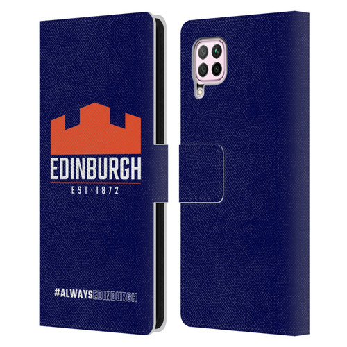 Edinburgh Rugby Logo 2 Always Edinburgh Leather Book Wallet Case Cover For Huawei Nova 6 SE / P40 Lite
