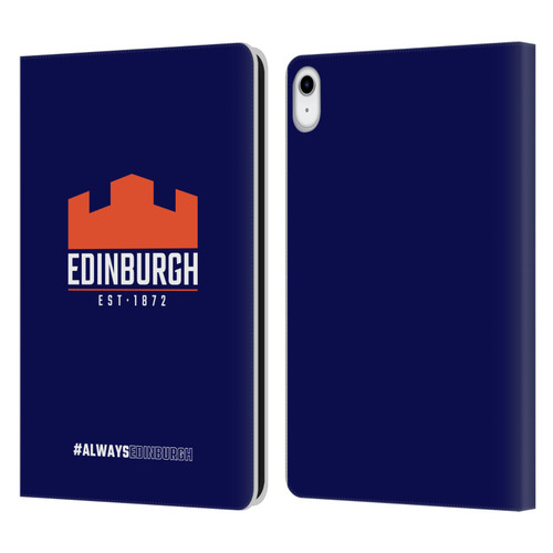 Edinburgh Rugby Logo 2 Always Edinburgh Leather Book Wallet Case Cover For Apple iPad 10.9 (2022)