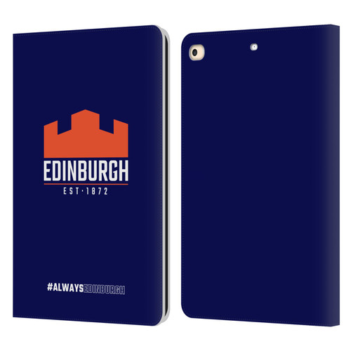 Edinburgh Rugby Logo 2 Always Edinburgh Leather Book Wallet Case Cover For Apple iPad 9.7 2017 / iPad 9.7 2018