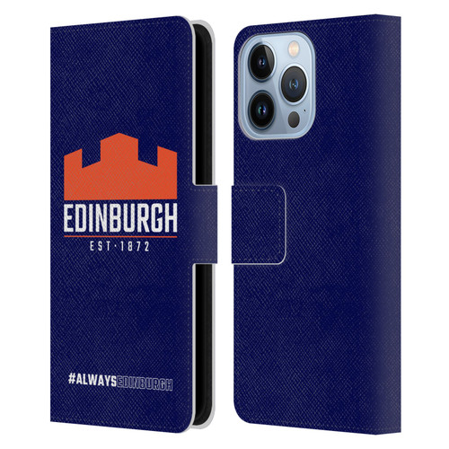 Edinburgh Rugby Logo 2 Always Edinburgh Leather Book Wallet Case Cover For Apple iPhone 13 Pro