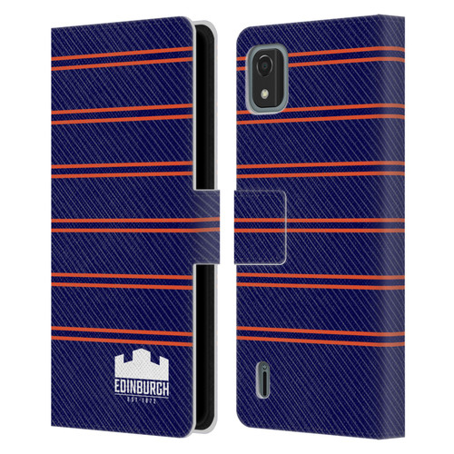 Edinburgh Rugby Logo 2 Stripes Leather Book Wallet Case Cover For Nokia C2 2nd Edition