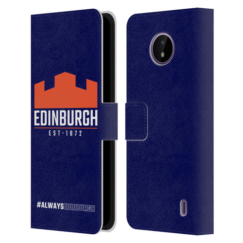 Edinburgh Rugby Logo 2 Always Edinburgh Leather Book Wallet Case Cover For Nokia C10 / C20