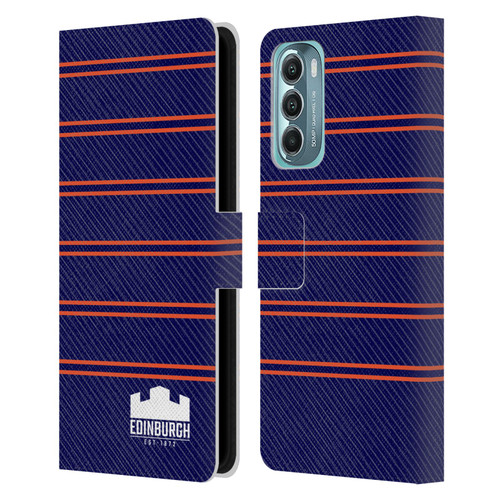 Edinburgh Rugby Logo 2 Stripes Leather Book Wallet Case Cover For Motorola Moto G Stylus 5G (2022)