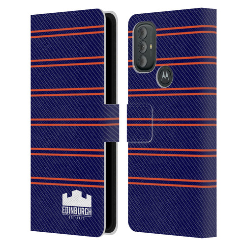 Edinburgh Rugby Logo 2 Stripes Leather Book Wallet Case Cover For Motorola Moto G10 / Moto G20 / Moto G30