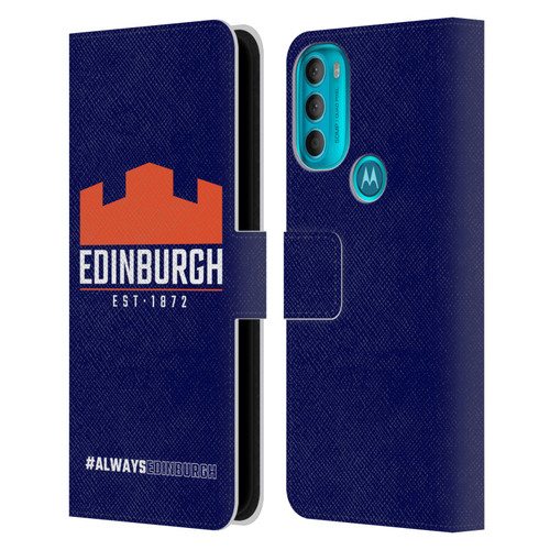 Edinburgh Rugby Logo 2 Always Edinburgh Leather Book Wallet Case Cover For Motorola Moto G71 5G