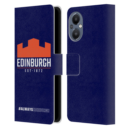 Edinburgh Rugby Logo 2 Always Edinburgh Leather Book Wallet Case Cover For OnePlus Nord N20 5G