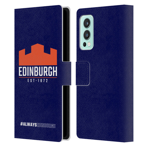 Edinburgh Rugby Logo 2 Always Edinburgh Leather Book Wallet Case Cover For OnePlus Nord 2 5G