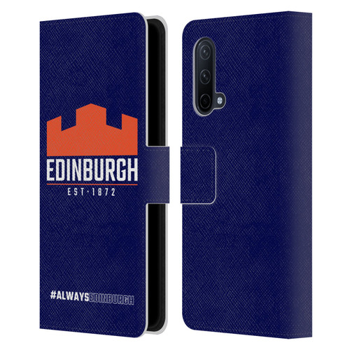 Edinburgh Rugby Logo 2 Always Edinburgh Leather Book Wallet Case Cover For OnePlus Nord CE 5G