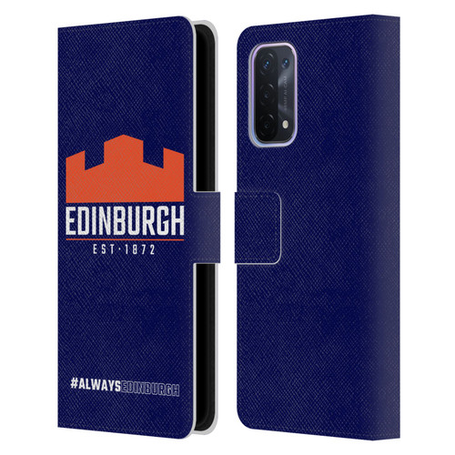 Edinburgh Rugby Logo 2 Always Edinburgh Leather Book Wallet Case Cover For OPPO A54 5G