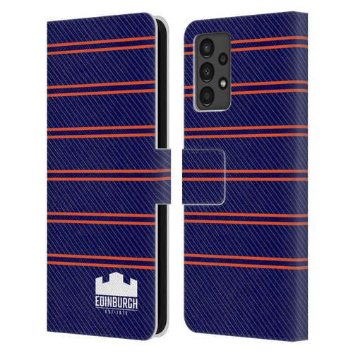 Edinburgh Rugby Logo 2 Stripes Leather Book Wallet Case Cover For Samsung Galaxy A13 (2022)