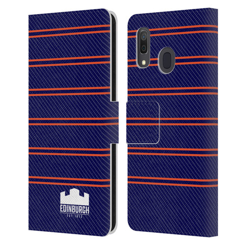Edinburgh Rugby Logo 2 Stripes Leather Book Wallet Case Cover For Samsung Galaxy A33 5G (2022)