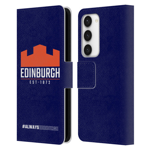 Edinburgh Rugby Logo 2 Always Edinburgh Leather Book Wallet Case Cover For Samsung Galaxy S23 5G