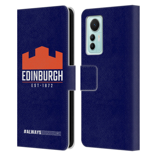 Edinburgh Rugby Logo 2 Always Edinburgh Leather Book Wallet Case Cover For Xiaomi 12 Lite
