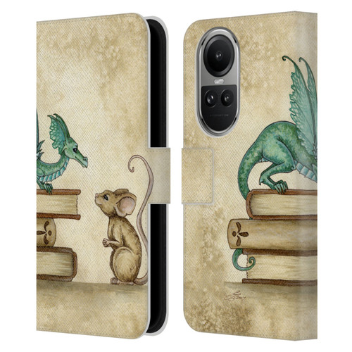 Amy Brown Folklore Curious Encounter Leather Book Wallet Case Cover For OPPO Reno10 5G / Reno10 Pro 5G