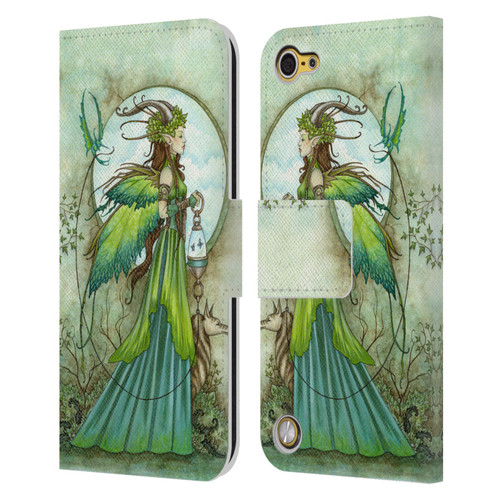 Amy Brown Lovely Fairies Promenade Leather Book Wallet Case Cover For Apple iPod Touch 5G 5th Gen