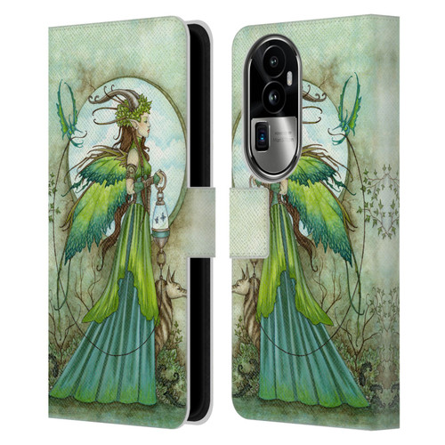 Amy Brown Lovely Fairies Promenade Leather Book Wallet Case Cover For OPPO Reno10 Pro+