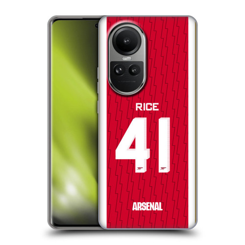 Arsenal FC 2023/24 Players Home Kit Declan Rice Soft Gel Case for OPPO Reno10 5G / Reno10 Pro 5G