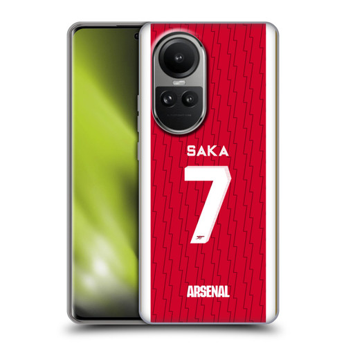 Arsenal FC 2023/24 Players Home Kit Bukayo Saka Soft Gel Case for OPPO Reno10 5G / Reno10 Pro 5G
