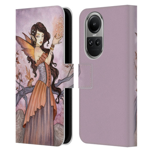 Amy Brown Magical Fairies A Little Fairy Magic Leather Book Wallet Case Cover For OPPO Reno10 5G / Reno10 Pro 5G