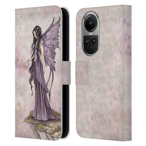 Amy Brown Magical Fairies I Will Return As Stars Fairy Leather Book Wallet Case Cover For OPPO Reno10 5G / Reno10 Pro 5G
