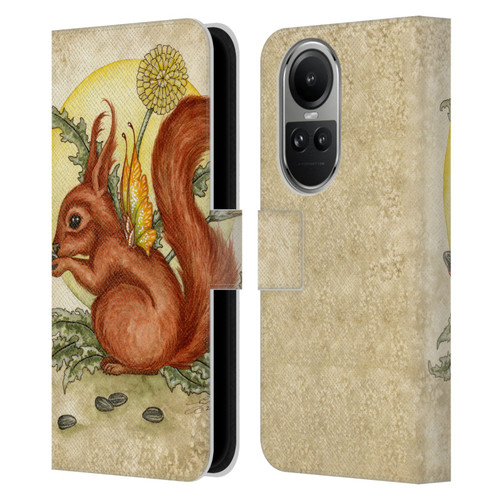 Amy Brown Mythical Fairy Squirrel Leather Book Wallet Case Cover For OPPO Reno10 5G / Reno10 Pro 5G