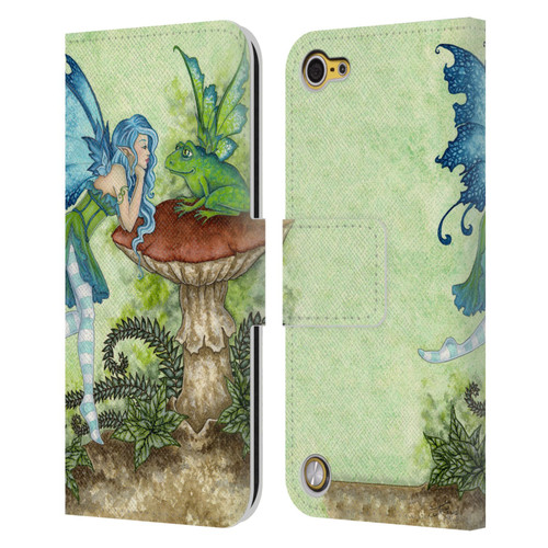 Amy Brown Pixies Frog Gossip Leather Book Wallet Case Cover For Apple iPod Touch 5G 5th Gen