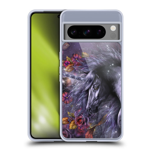 Laurie Prindle Fantasy Horse Blue Rose Unicorn Soft Gel Case for Google Pixel 8 Pro