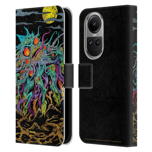 Rick And Morty Season 1 & 2 Graphics The Dunrick Horror Leather Book Wallet Case Cover For OPPO Reno10 5G / Reno10 Pro 5G