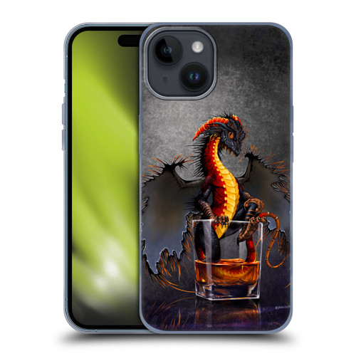 Stanley Morrison Art Dragon In A Rum Glass Soft Gel Case for Apple iPhone 15