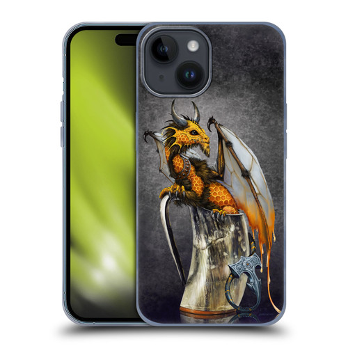 Stanley Morrison Art Dragon In Viking Horn Mug Soft Gel Case for Apple iPhone 15