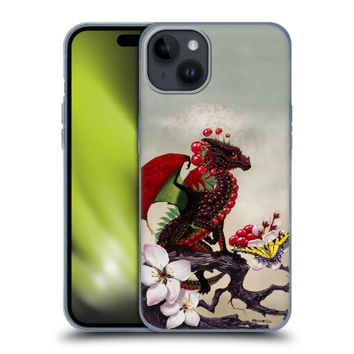 Stanley Morrison Art Cherry Tree, Dragon, Butterfly Soft Gel Case for Apple iPhone 15 Plus