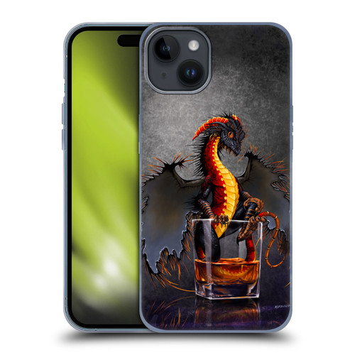 Stanley Morrison Art Dragon In A Rum Glass Soft Gel Case for Apple iPhone 15 Plus