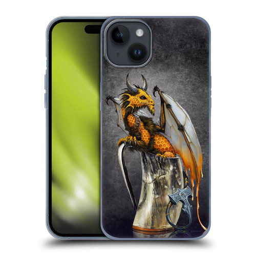 Stanley Morrison Art Dragon In Viking Horn Mug Soft Gel Case for Apple iPhone 15 Plus