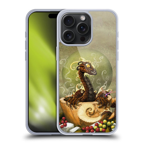 Stanley Morrison Art Brown Coffee Dragon Dragonfly Soft Gel Case for Apple iPhone 15 Pro Max