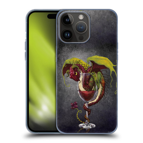 Stanley Morrison Art Red Wine, Dragon, And Grapes Soft Gel Case for Apple iPhone 15 Pro Max