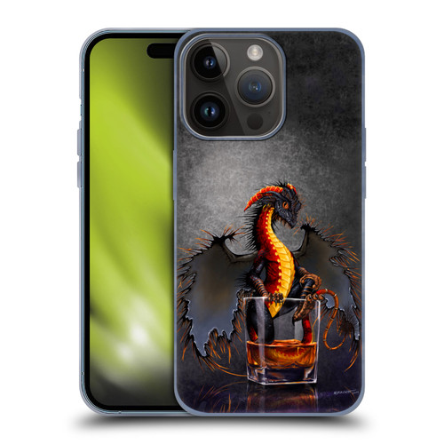 Stanley Morrison Art Dragon In A Rum Glass Soft Gel Case for Apple iPhone 15 Pro