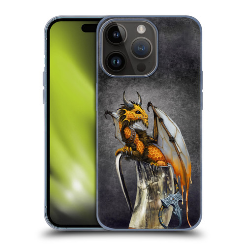 Stanley Morrison Art Dragon In Viking Horn Mug Soft Gel Case for Apple iPhone 15 Pro