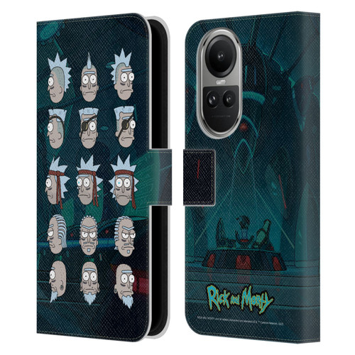 Rick And Morty Season 3 Character Art Seal Team Ricks Leather Book Wallet Case Cover For OPPO Reno10 5G / Reno10 Pro 5G