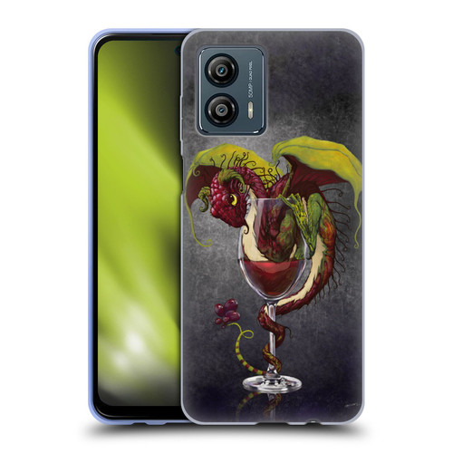 Stanley Morrison Art Red Wine, Dragon, And Grapes Soft Gel Case for Motorola Moto G53 5G