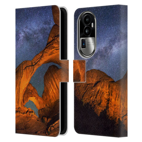 Royce Bair Nightscapes Triple Arch Leather Book Wallet Case Cover For OPPO Reno10 Pro+