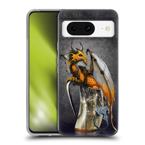 Stanley Morrison Art Dragon In Viking Horn Mug Soft Gel Case for Google Pixel 8