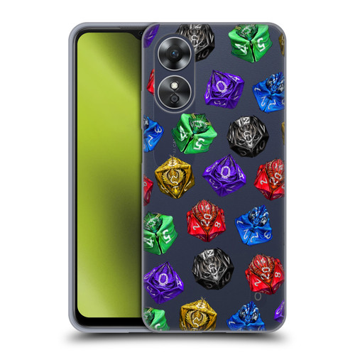 Stanley Morrison Art Six Dragons Gaming Dice Set Soft Gel Case for OPPO A17
